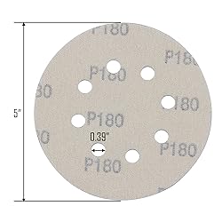 Mestool 5-Inch 8-Hole Hook and Loop Sanding