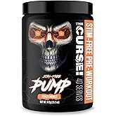 JNX SPORTS The Curse! Pump – Stim-Free Pre-Workout | Peach Mango 40 Serves | Caffeine-Free Pump Pre Workout, Non-Stim Nitric Oxide Preworkout for Men & Women