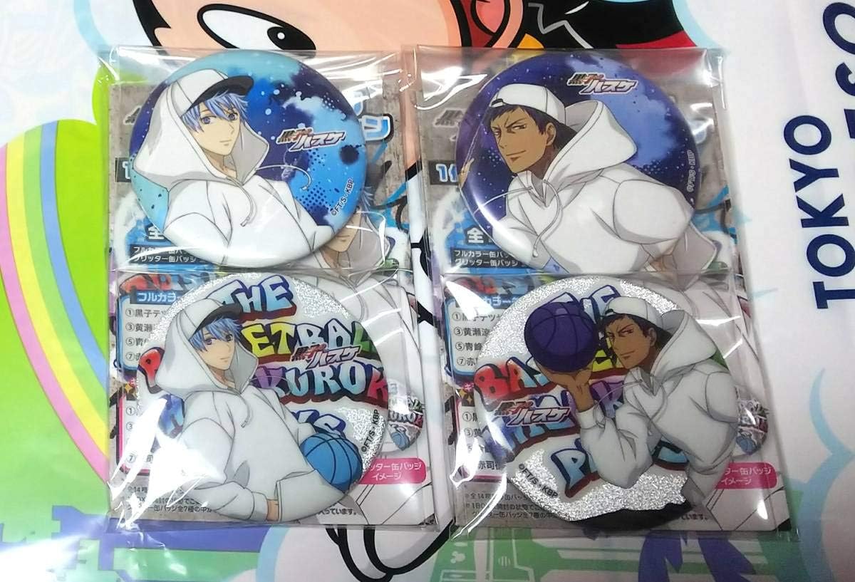 Amazon 黒子テツヤ 青峰大輝 グリッター フルカラー 缶バッジ ショウワノート ナンジャタウン 夢遊び 特典 イラストシート J Worldポストカード おもちゃ ホビー