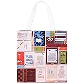 kate spade new york Cute Canvas Tote Bag for Women, Canvas Beach Bag, Book Tote with Pocket (Book Club)
