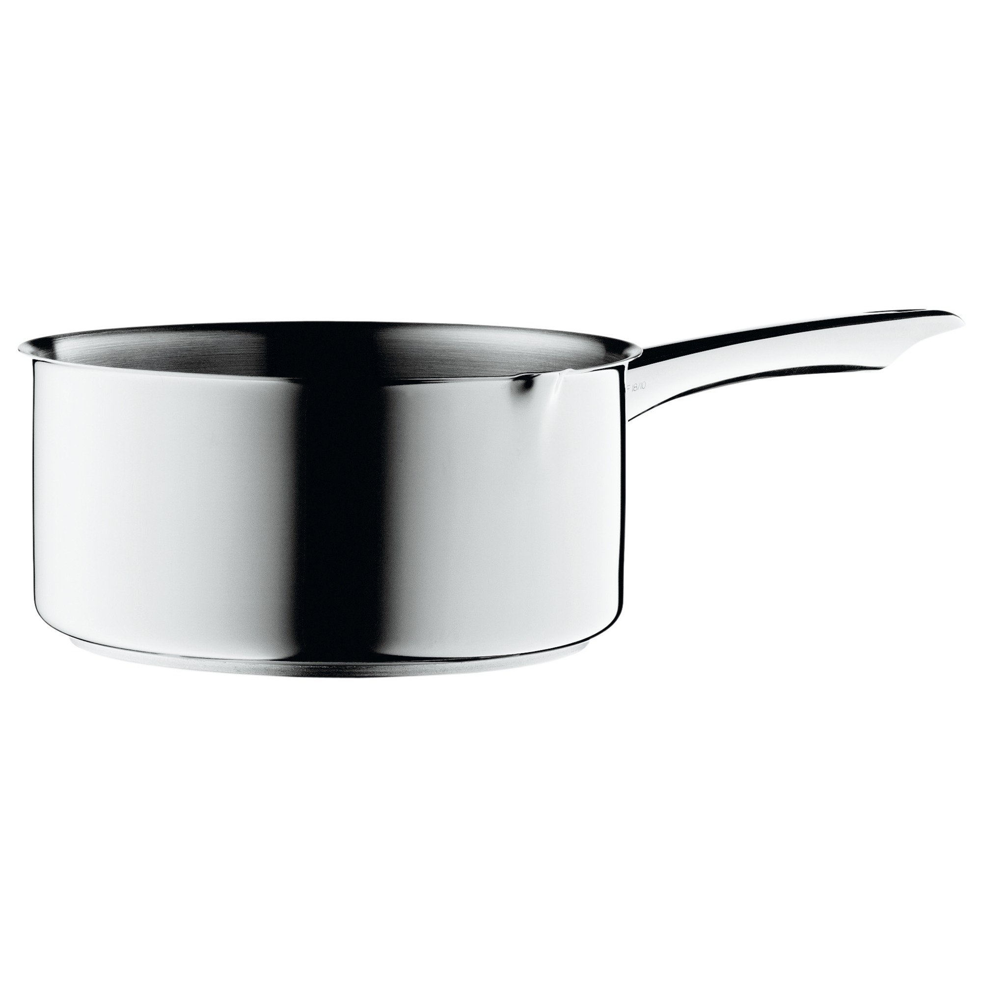 WMF 797229991 sauce pan Ø 16 cm approx. 1,5l pouring rim Cromargan stainless steel brushed suitable for all stove tops including induction dishwasher-safe, Silver