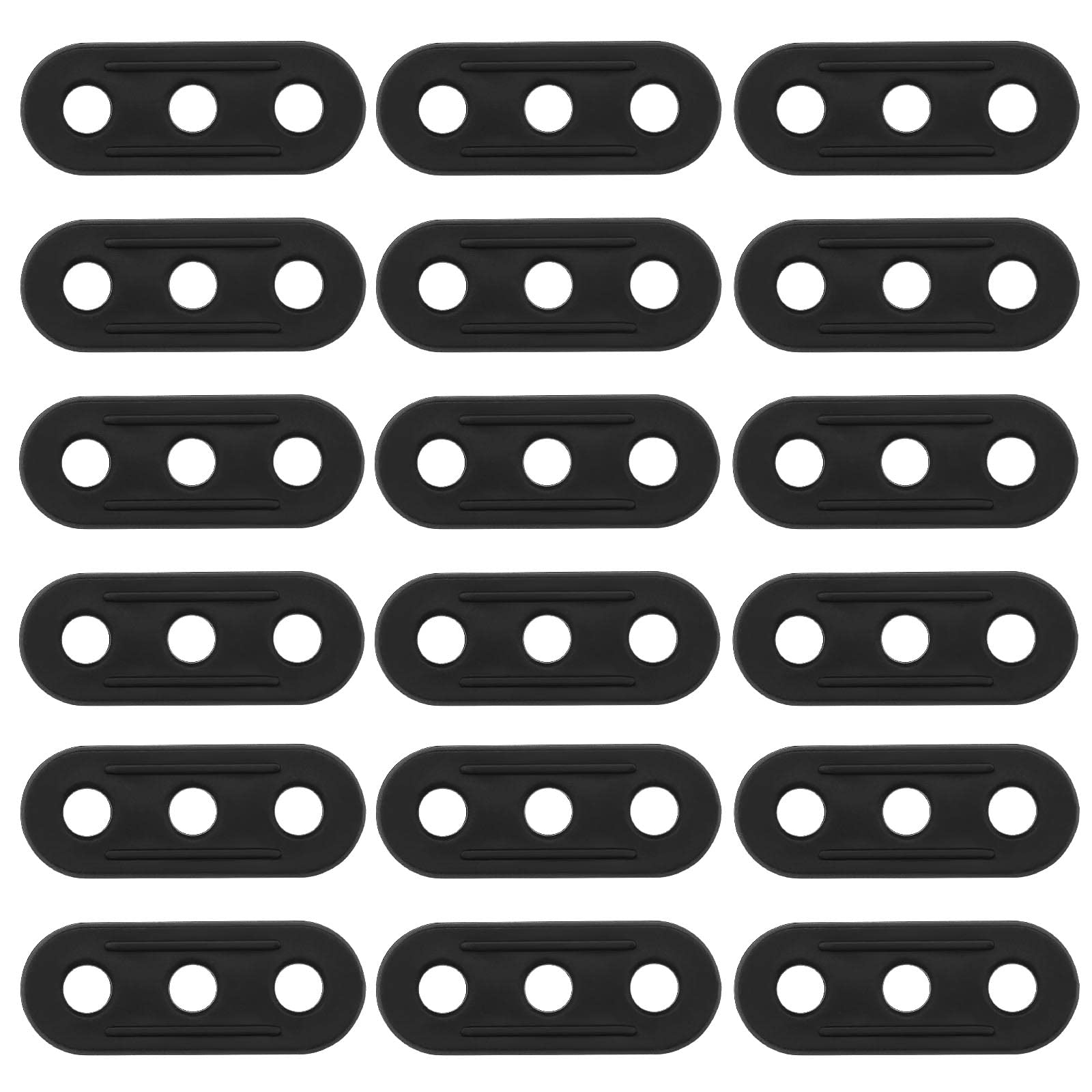 OTOTEC 30PCS 3 Holes Rope Tensioner Cord Adjuster Plastic Tent Rope Fastener for Camping Hiking Picnic Tent Shade Tarp Canopy Outdoor Activities 4mm Hole Diameter