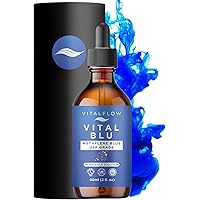 VITALFLOW 1% Methylene Blue 60ml Pharmaceutical USP Grade Solution | Ultra High Third-Party Tested Purity | No Heavy Metals |