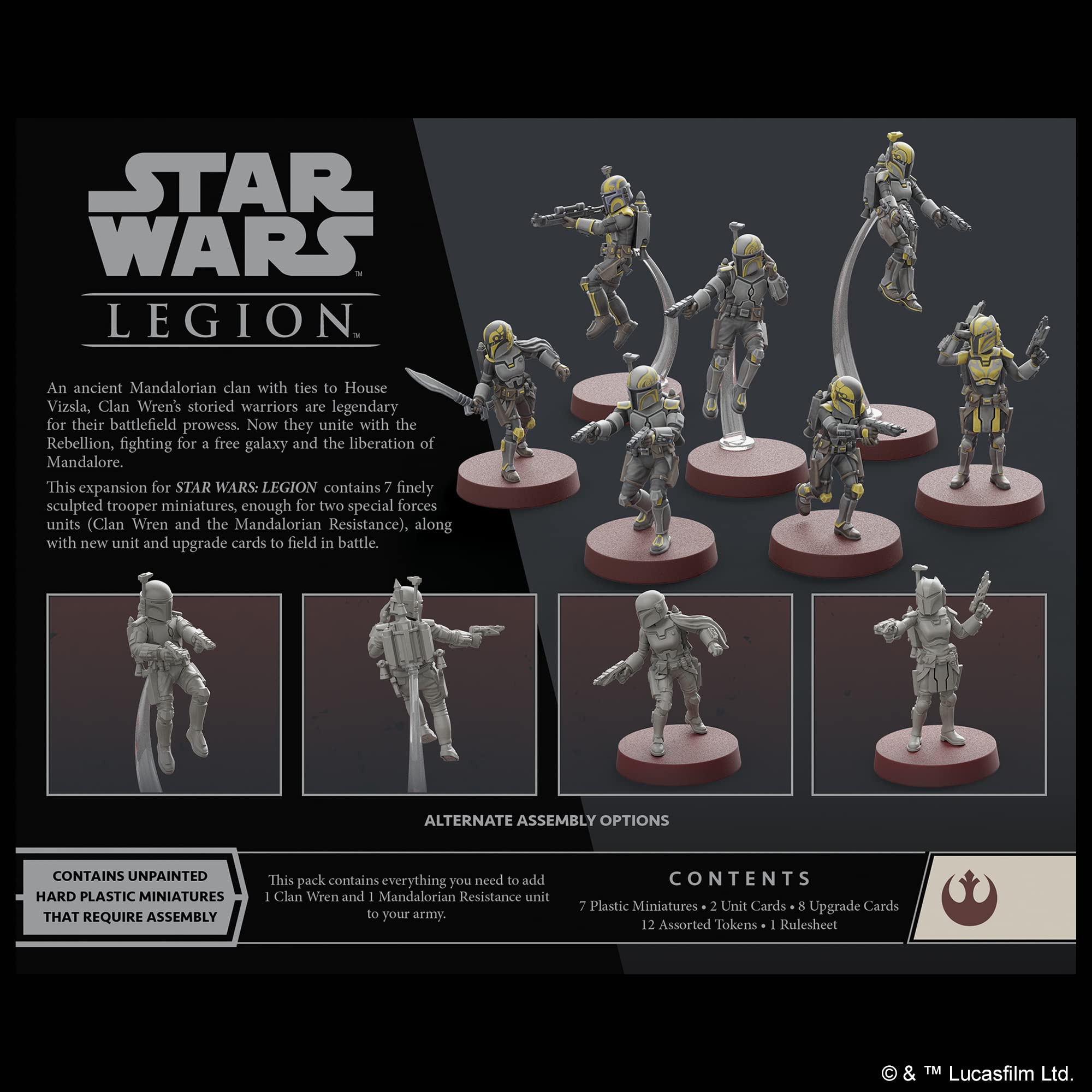 Star Wars: Legion Clan Wren Unit Expansion - Liberate Mandalore! Tabletop Miniatures Game, Strategy Game for Kids and Adults, Ages 14+, 2 Players, 3 Hour Playtime, Made by Atomic Mass Games