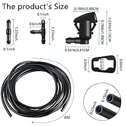 Front Windshield Washer Nozzles Kit, Windshield