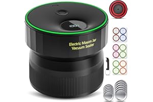 ATTIKBIZ 2025 Upgraded Mason Jar Vacuum Sealer, Electric Vacuum Sealer for Regular Mouth and Wide Mouth Canning Jars, Fully Automated and Portable
