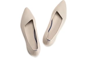 Frank Mully Womens Pointed Toe Flats Knit Dress Shoes Comfort Women Shoes Slip On Shoes for Woman Classic Softable Shoes Low Wedge