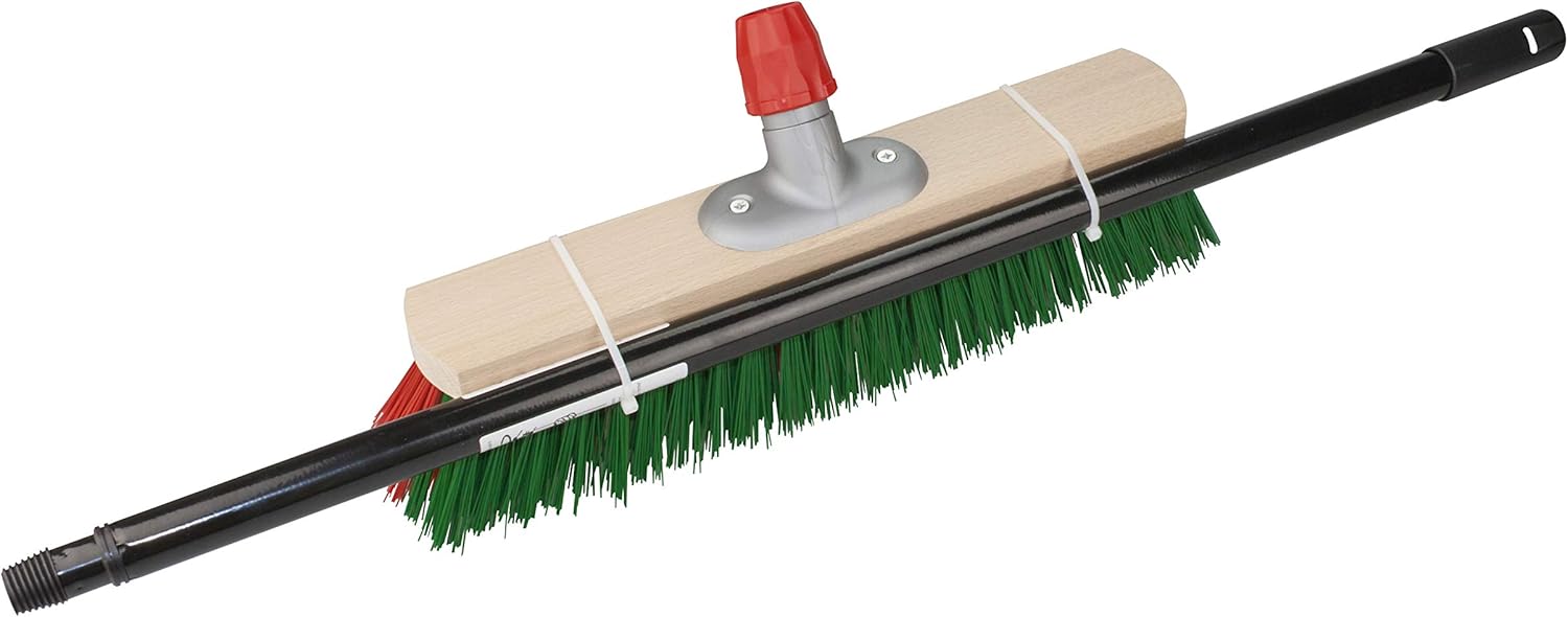 Novaliv Kehrbesen Besen mit Teleskopstiel Straßenbesen mit Stiel Gartenbesen Industriebesen Hofbesen Allzweckbesen (1, Gartenbesen)