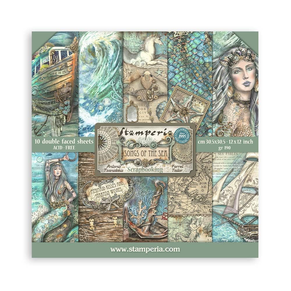 Stamperia Scrapbooking Pad 10 Sheets 30.5 x 30.5(12x12) Songs of The Sea