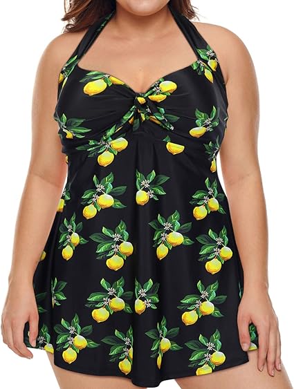 Amazon Hde レディース ワンピース水着 プラスサイズ 腹部コントロール ボーイショーツ レトロ水着 ワンピース 通販