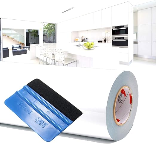 Finest Folia 1 99 2 49 M 10m Hochglanz Weiss Plotterfolie 3m Rakel Klebefolie Mobelfolie Glanz Kuchenfolie Badfolie Weiss Hochglanz Amazon De Kuche Haushalt