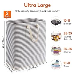 Lifewit 2 Pack Laundry Hamper Large Collapsible