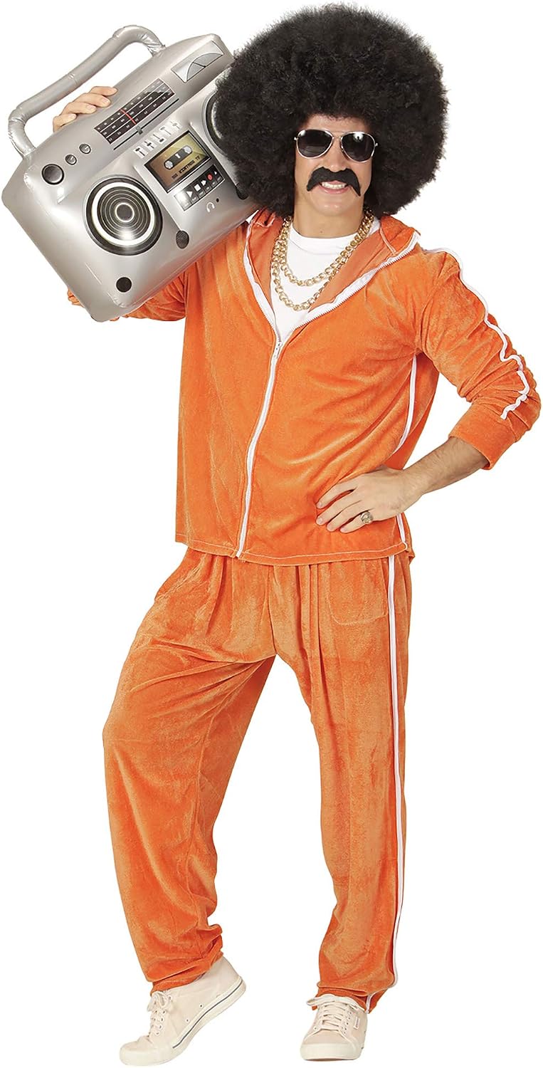 Widmann 80's Chenille Tracksuit Costume, L Size, Includes Retro Jacket and Trousers