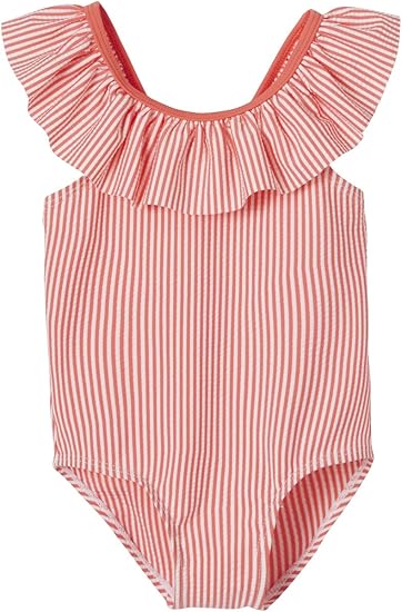 Vertbaudet Maillot De Bain Une Piece Bebe Fille Raye Rose Fluo 6m 67cm Amazon Fr Bebes Puericulture