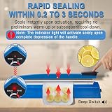 Gekufa 300mm Impulse Sealer, 8-Stage Temp, 3 Extra Heat Elements, 0.4mm view 4