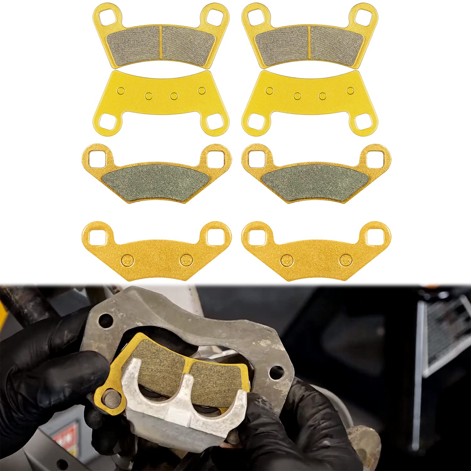 Photo 1 of For Polaris RZR 800/Polaris RZR S 800 Ceramic Disc Brake Pad Front and Rear Brake Pad Set 2008-2014#Replace 2201398/2202412 2203318/1910333/1911197 ?4 Sets?