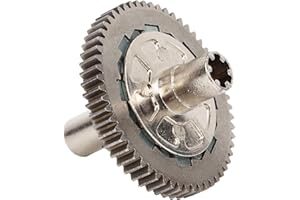 YOEANNITY 57T 0.8Mod Metal Steel Slipper Set HD 57T Slipper Set for 1/10 Arrma Senton Granite Big Rock Slipper 57T 0.8Mod Set Upgrade Replace Part for Typhon 1:8 RC Car (Silver)