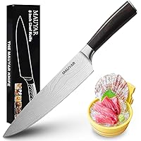 Sharp Chef Knife 8 Inch with Wood Handle for Cooking, Chopping and Kitchen Use