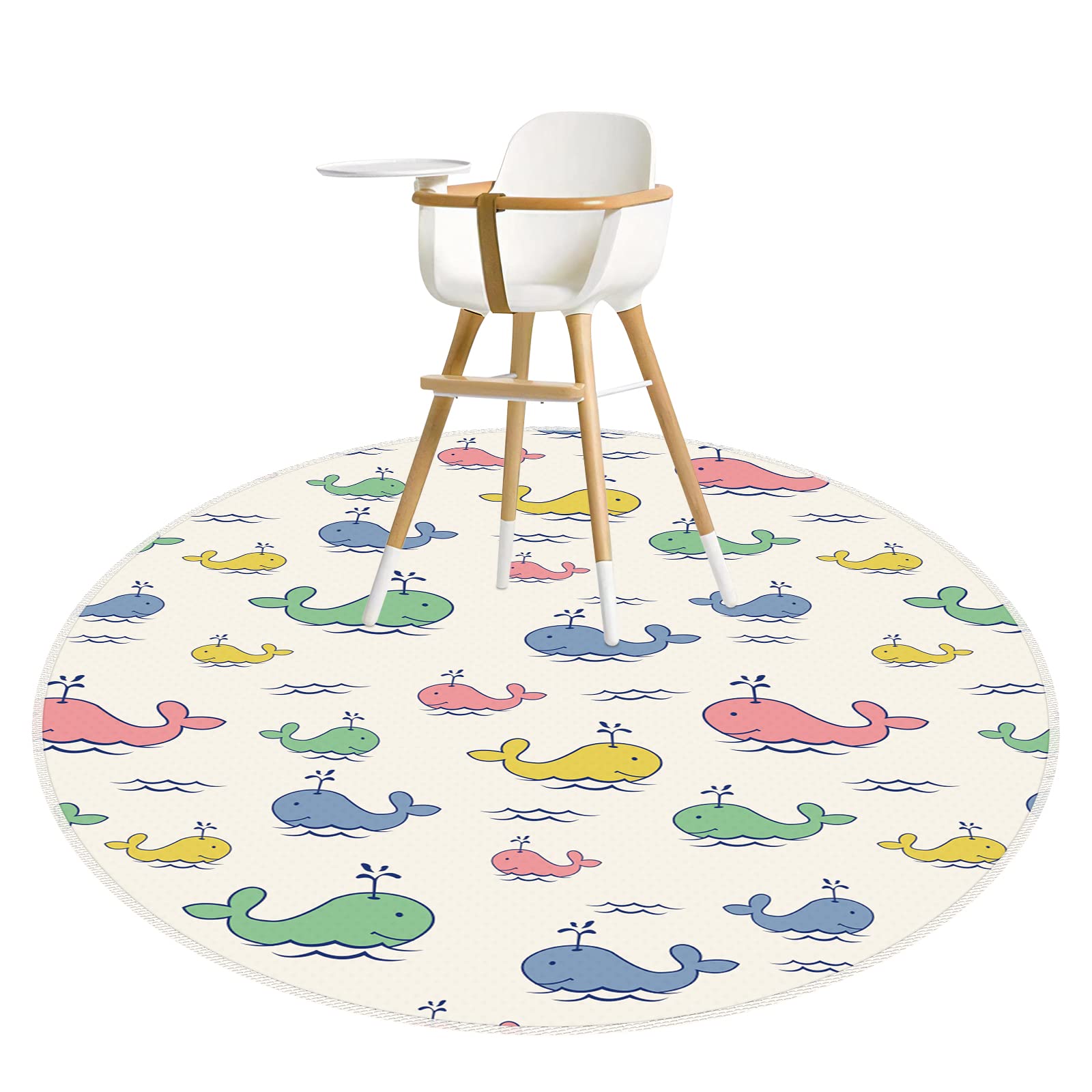 Large Splash Mat for Under High Chair, 51" Waterproof Washable Anti Slip Splash Mat for Art, Crafts,Playtime on Floor or Table Floor Protector, Mess Mat, Portable Picnic Mat