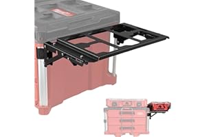 Upgrade Folding Packout Mount Compatible with Milwaukee Packout Toolbox,Mounting Plate for Packout Toolbox Side Storage