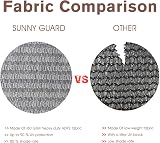 SUNNY GUARD 3'x10' Brown Grey Balcony Privacy Screen Heavy Duty Mesh Windscreen view 6