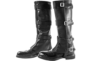 NUMJAW Pirate Costume Men Women Pirate Boot Covers Costume Viking Renaissance Medieval Boots Covers for Halloween Cosplay