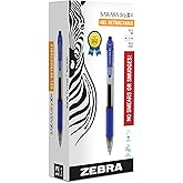 Zebra Pen Sarasa Dry X20 Retractable Gel Pens, 1.0mm Bold Point, Blue Ink with Rapid Fast Dry Ink Technology, Ideal for the Left Handed, Elimates Smudging and Smearing in Seconds, 12-Pack (46620)