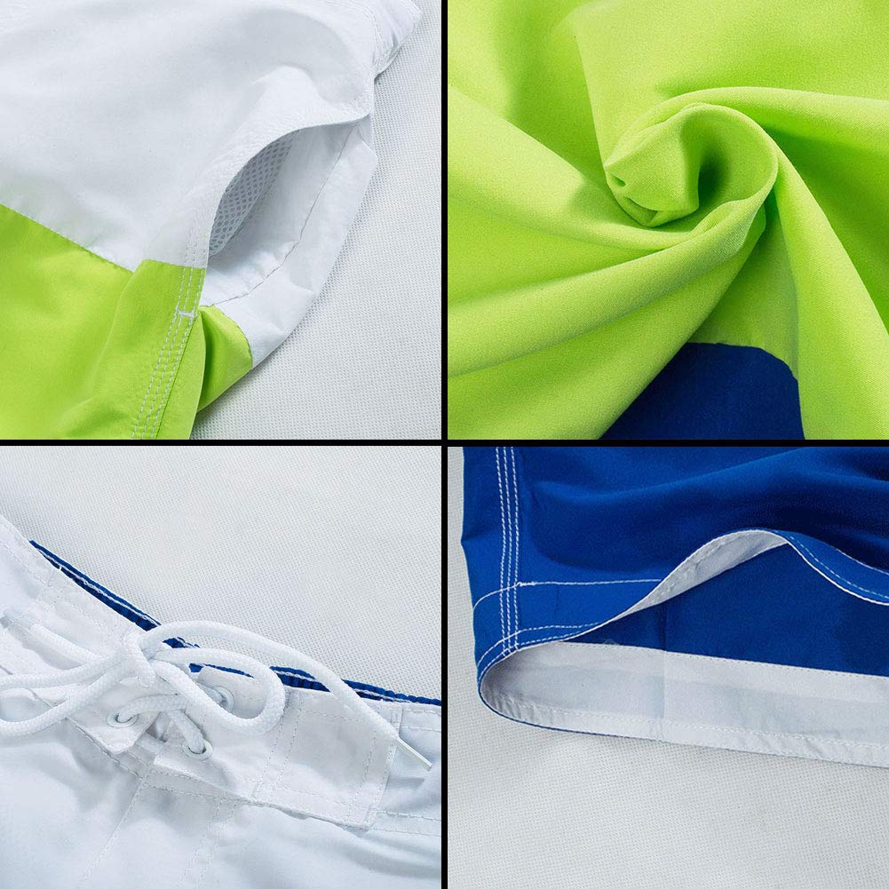 Ophestin Mens Quick Dry Swim Trunks, Blue, Large