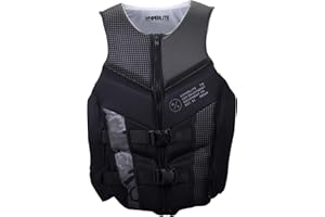 HyperLite Men's Elite Life Jacket - US Coast Guard Approved Level 70 Buoyancy Aid, Great for Any Water Sports Activity Including Boating, Paddle & Swimming