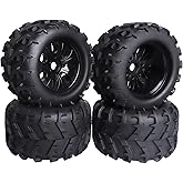 HobbyPark 3.2 17mm Hex RC Monster Truck Wheels and Tires Set for 1/8 Scale Arrma Kraton 6s Notorious Traxxas Maxx Tmaxx E-Revo 2.0 3.3 HPI Savage