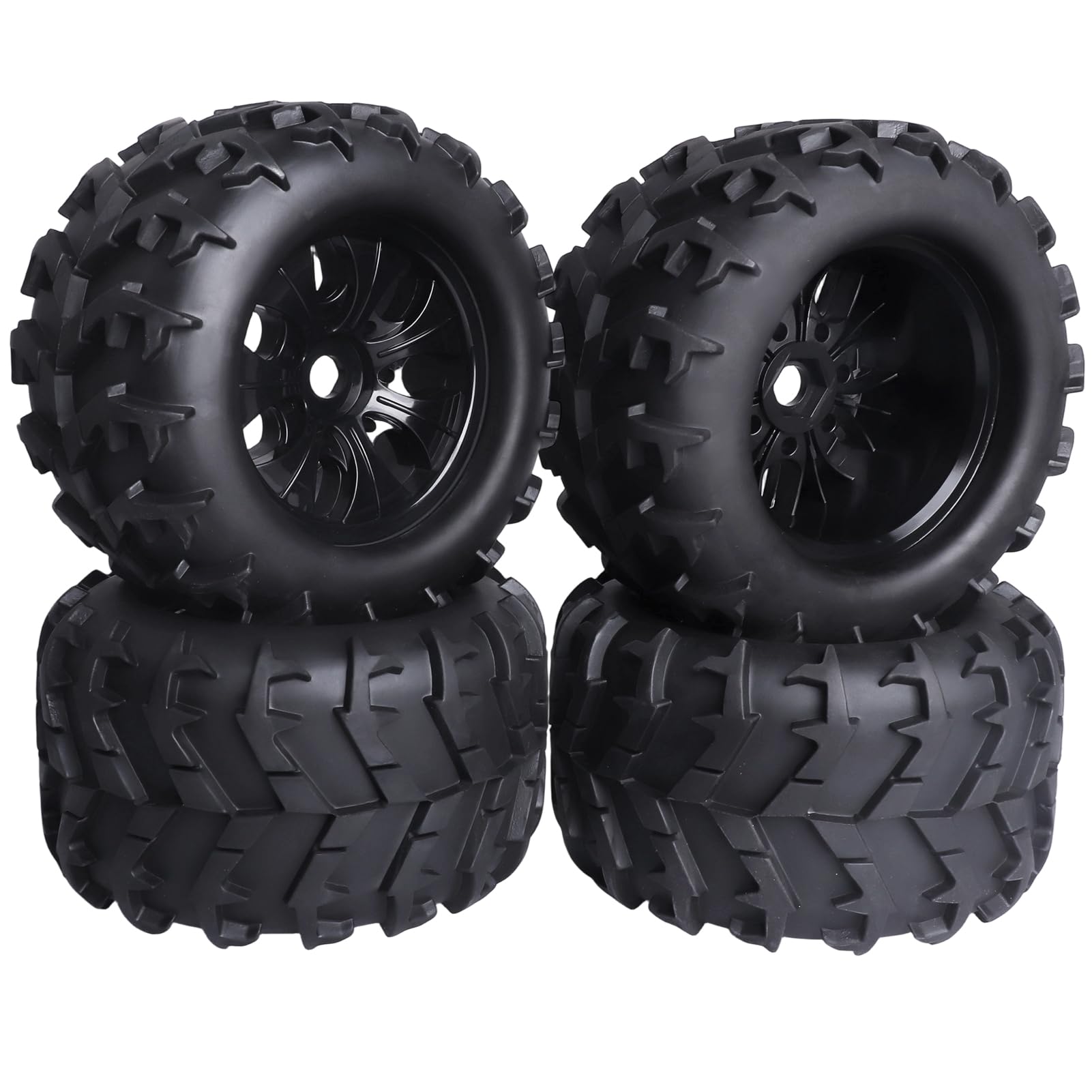 Photo 1 of HobbyPark PreGlued 3.2 17mm Hex RC Monster Truck Wheels and Tires Set for 1/8 Scale Arrma Kraton 6s Notorious Traxxas Maxx Tmaxx E-Revo 2.0 3.3 HPI Savage