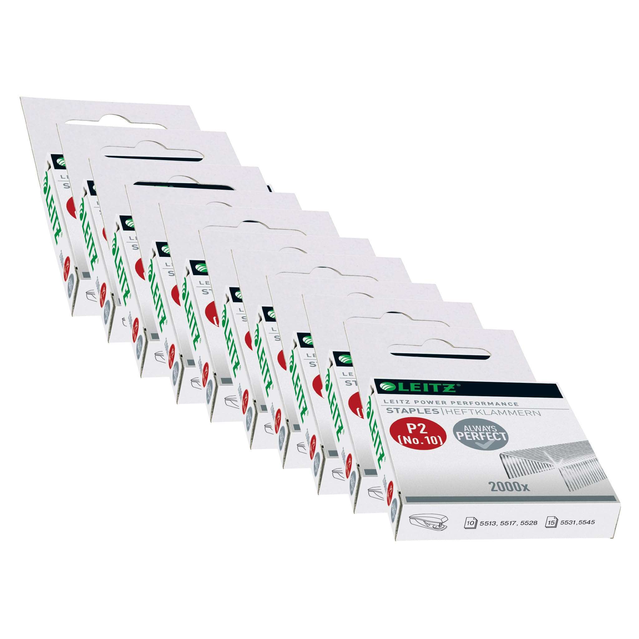 Leitz 55771000 Staples P2 No. 10 Pack of 6 x 2000