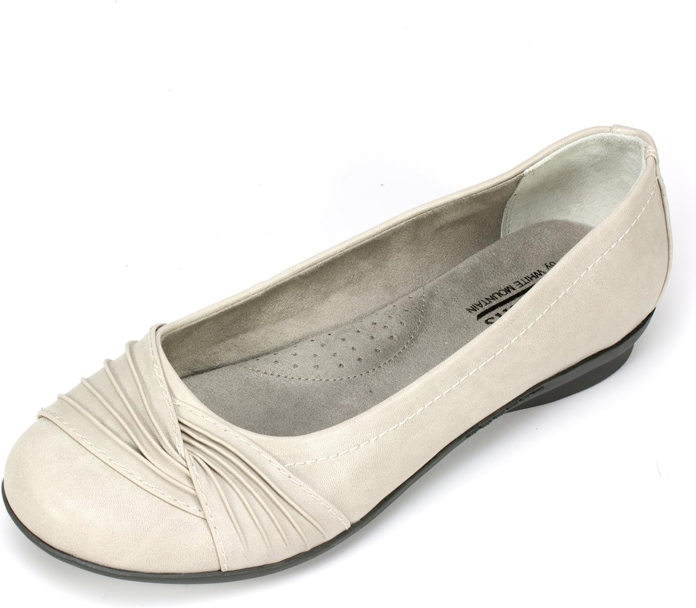 CLIFFS BY WHITE MOUNTAIN 'HILT' Women's Flat, Light Grey - 8.5 M