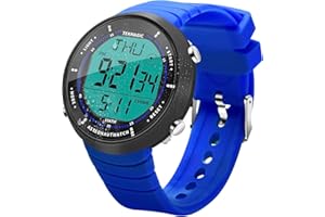 ILAME 10 ATM Water Resistant Sports Watch for Swimming and Diving, with Functions of Stopwatch, Countdown, Dual Time, Alarm C
