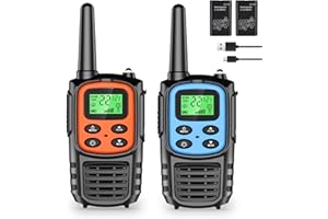 Walkie Talkies Long Range for Kids Adults, Exssary Rechargeable Walkie Talkie with 1200 mAh Li-ion Battery Last 3-4 Days Chri