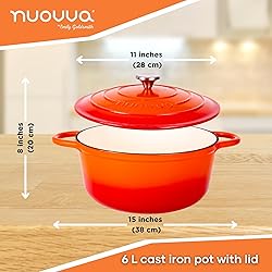 Cast Iron Dutch Oven with Lid – Non-Stick
