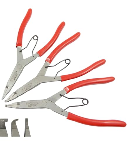 Wilde Tool G409.NP Angle Tip Lock Ring Pliers, 9 inch with Satin