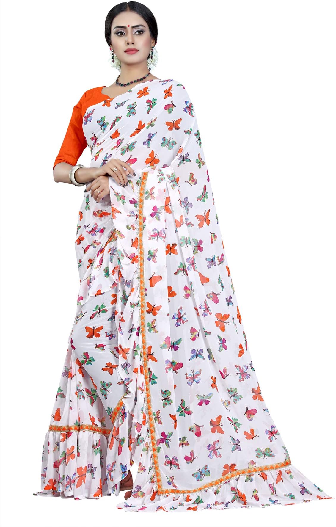 SugathariGeorgette Saree