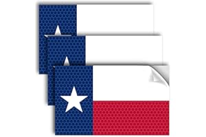 VENICOR 3PC Reflective Texas Sticker - 5x3 Inches - Texas Decals for Car Jeep Truck Logo - Lone Star Nation USA American Flag Sticker Window Bumper