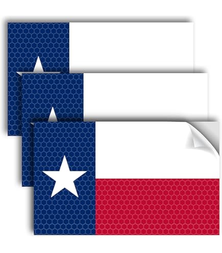 Autocollants Drapeau Texas USA - Lot De 4 Stickers Vinyle 5x3.4 Cm, Résistants Aux Intempéries Pour Voiture, Casque... - 9