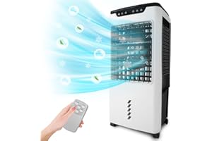 Gorilla Gadgets Powerful Swamp Cooler 5300 CFM, 7 Gallons Water Tank, Portable Indoor Evaporative Air Cooler, Remote Included, Swing Mode, Modern Design, 3 Speeds (LBW-6500RC)