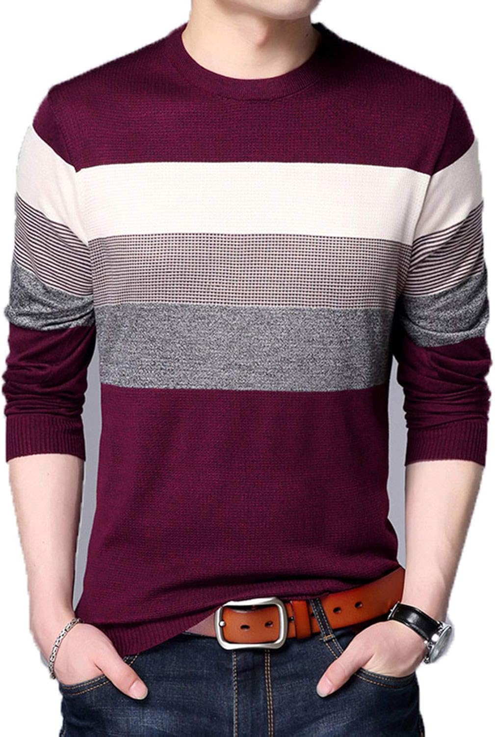 ylovego sweater Jersey para Hombre de Corte Ajustado y Transpirable