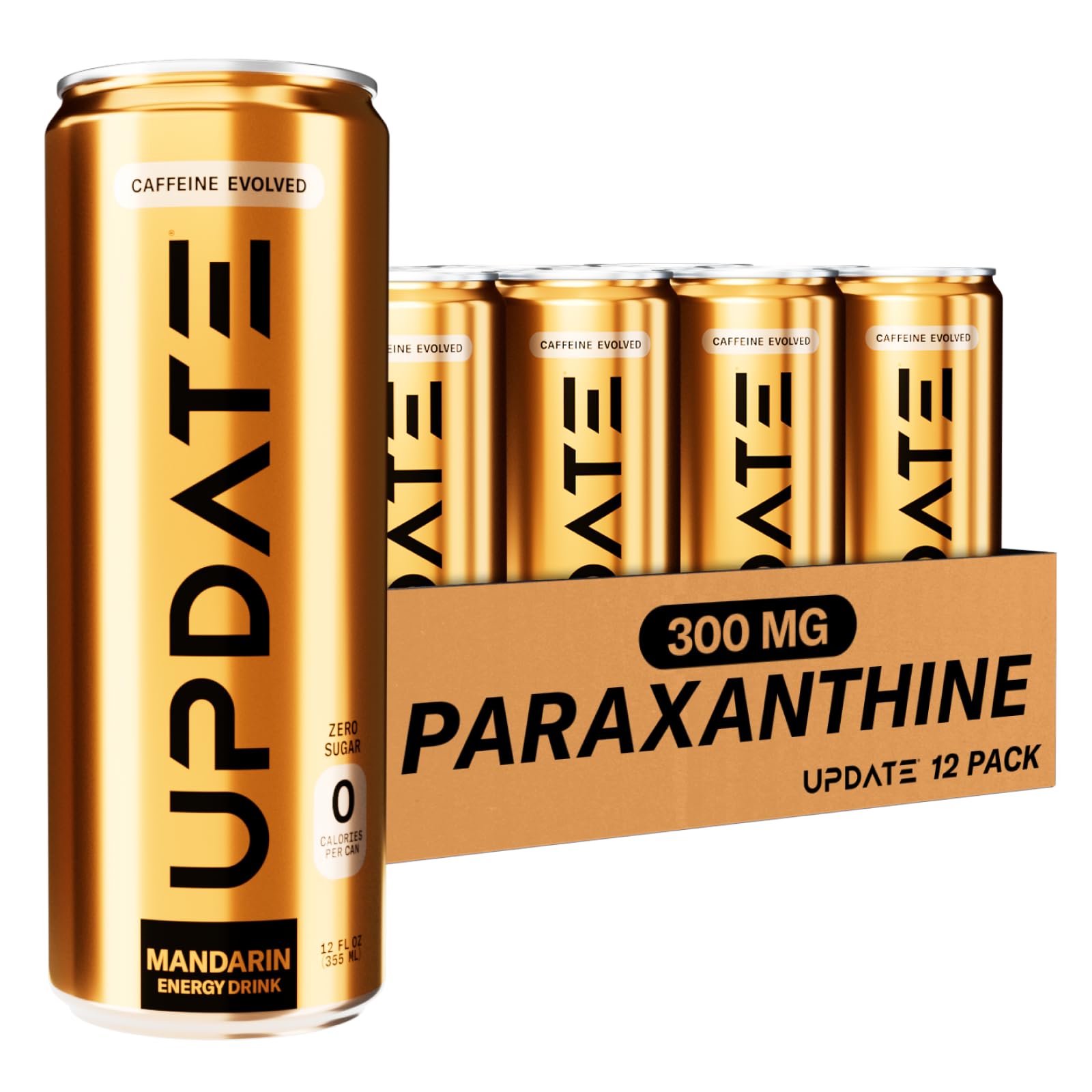 Photo 1 of Exp date 4/2027.   Drink Update No Sugar, Caffeine-Free Energy - Jitter and Crash Free, No Overstimulation, Healthy, Natural, Improved Focus, No Sucralose, No Artificial Flavors with Paraxanthine (Mandarin, 12 Pack)