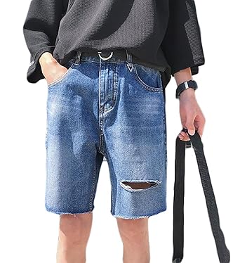 Amazon Pradrd メンズ デニム 短パン ゆったり ショートパンツ