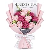Shonchii Preserved Flower Bouquet, Flowers for Delivery, Preserved Pink Roses Birthday Gifts for Women Mom Grandma Wife Friends