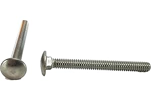 Chenango Supply Stainless 1/4-20 x 2-1/2inches Carriage Bolt (3/4inches to 5inches Lengths Available in Listing), 18-8 Stainless Steel,50 Pieces (1/4-20x2-1/2)