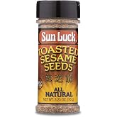 Sun Luck Toasted Sesame Seeds 3.25 oz &ndash; Nutty, Ready-to-Use Topping for Stir-Fry, Noodles, Rice &amp; Salads; Authentic Asian Pantry Staple.