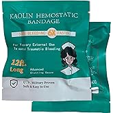 Quick Clot Gauze, First Aid Advanced Stop The Bleed Kit Combat Flexible Hemostatic Gauze-Bleed Stop Faster Wound Packing Medical,Survival Kit Supplies (3" x 12.5')