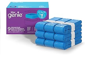 Litter Genie Refill Bags | Stand alone Genuine Film 9 pk | Compatible with Litter Genie Standard and Jumbo refills | Ultimate