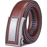 Men’s Belt Beltox Ratchet Dress Leather Buckle Belt Black Brown Blue 1 3/8” Gift Box